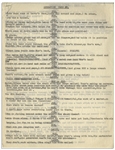 Lot of 12 Comedy Skits & Jokes Plus The Stooges' Tour Schedule, Comprising 56pp., Several Annotated by Moe -- Circa 1960s With Curly Joe -- Sizes Vary, Most 8.5'' x 11'' -- Very Good Condition